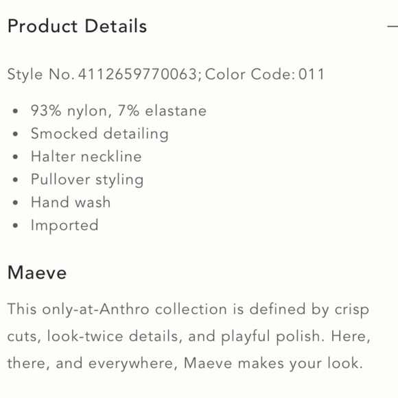 Anthropologie Mauve Smocked Sleeveless Feminine Sheer Cream Halter Top New M - Picture 11 of 11